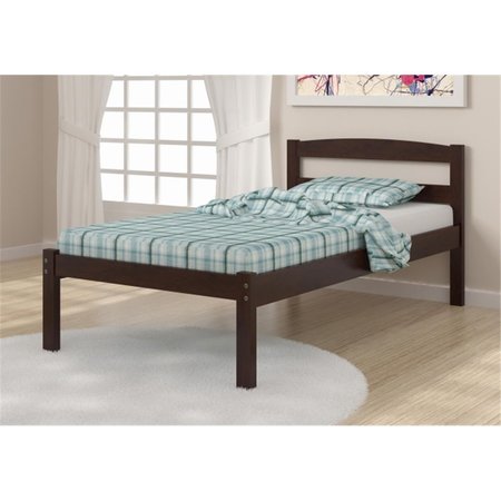 FIXTURESFIRST PD-575TCP Twin Size Econo Bed in Dark Cappuccino FI2641018